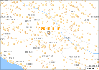 map of Orahovlje