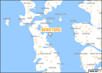 map of Ŏrak-tong