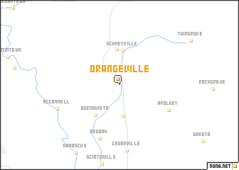 map of Orangeville