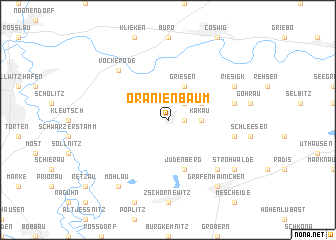 map of Oranienbaum