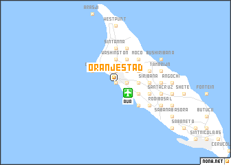 map of Oranjestad