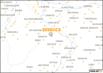 map of Oraovica