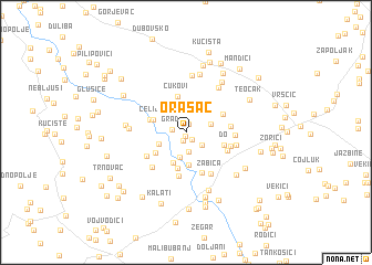 map of Orašac