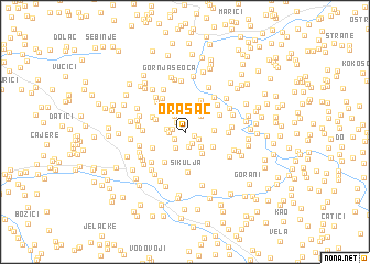 map of Orašac