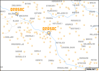 map of Orašac