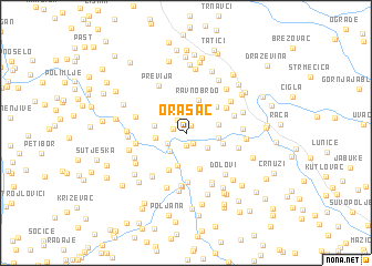 map of Orašac