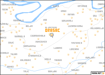 map of Orašac