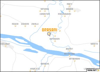 map of Orăşani