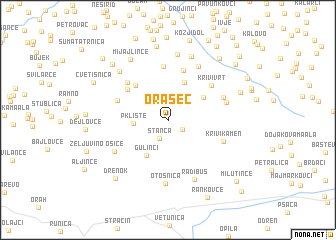 map of Orašec