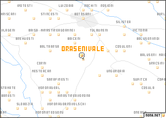map of Orăşeni-Vale