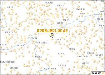 map of Orašje Planje