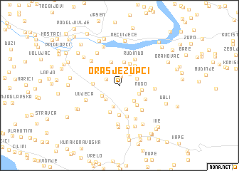 map of Orašje Zupci