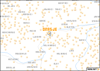 map of Orašje