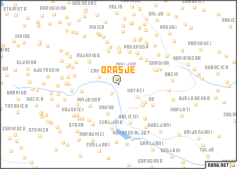 map of Orašje