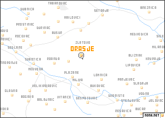 map of Orašje