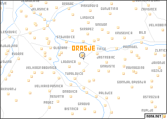 map of Orašje