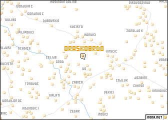 map of Oraško Brdo