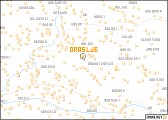 map of Oraslje