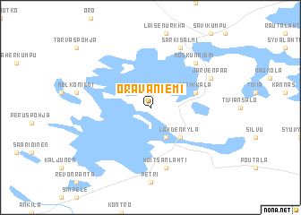 map of Oravaniemi