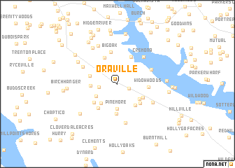 map of Oraville