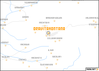 map of Oraviţa Montană