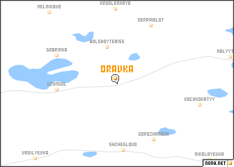 map of Oravka