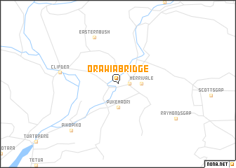 map of Orawia Bridge