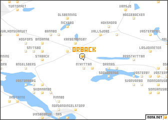 map of Örbäck