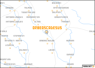 map of Orbeasca de Sus