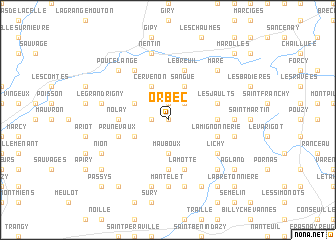 map of Orbec