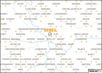 map of Orbeil