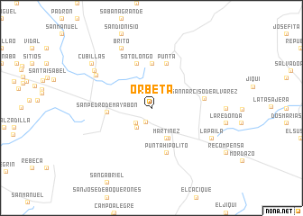 map of Orbeta