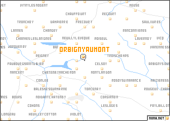 map of Orbigny-au-Mont