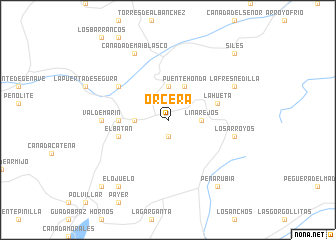 map of Orcera
