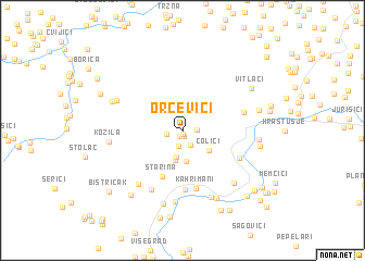 map of Orčevići