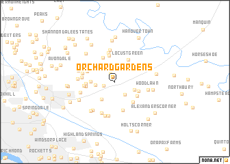 map of Orchard Gardens