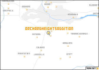 map of Orchard Heights Addition