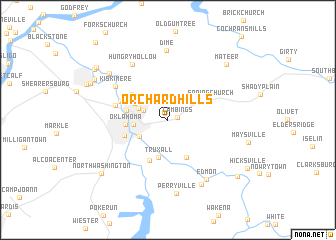 map of Orchard Hills