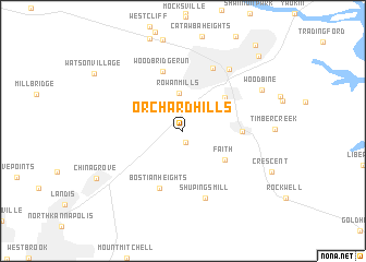 map of Orchard Hills