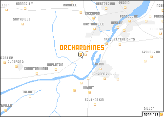 map of Orchard Mines