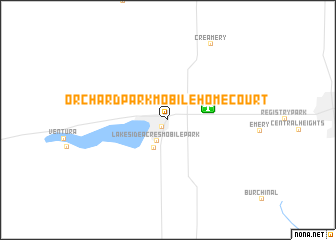 map of Orchard Park Mobile Home Court