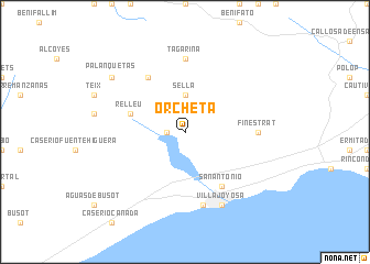 map of Orcheta