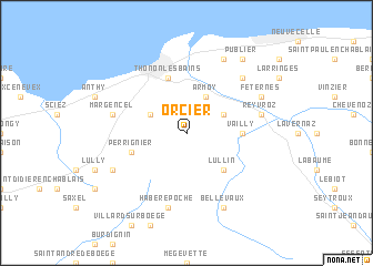 map of Orcier