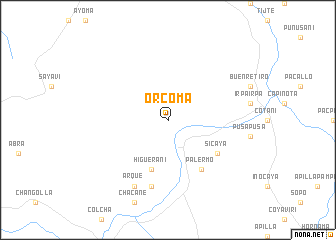 map of Orcoma