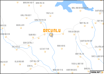 map of Örcünlü