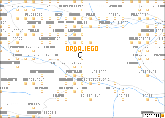 map of Ordaliego