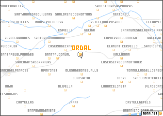 map of Ordal