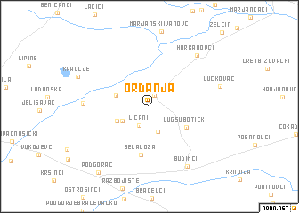 map of Ordanja