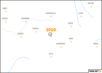 Карта ординского района