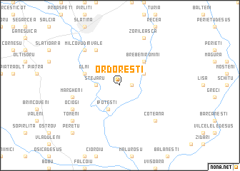 map of Ordoreşti